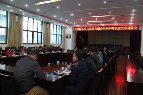 公司召開2015年度黨支部考核暨黨風(fēng)廉政建設(shè)考核會
